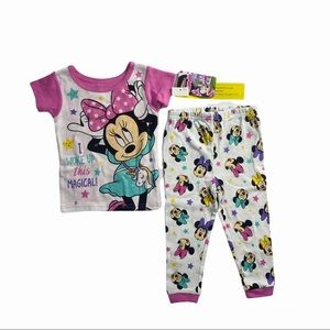 Minnie Mouse Toddler Girl Snug Fit Cotton Short Sleeve Pajamas